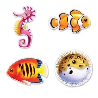 Under The Sea Fish Cutouts Mermaid Luau Marine Life Party Birthday Decoration • $3.99