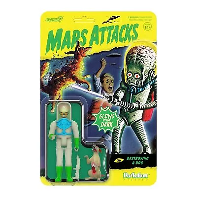 Destroying A Dog Mars Attacks Glows Super7 Reaction Figure • $19.95