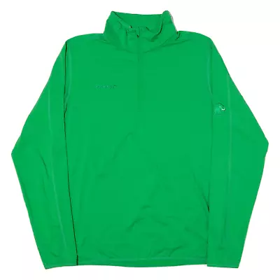 MAMMUT Mens Sweatshirt Green 1/4 Zip L • £34.99