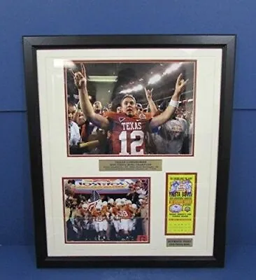 $149 • Buy Texas Longhorns 2009 Fiesta Bowl Framed Photo Collage And Ticket 126832