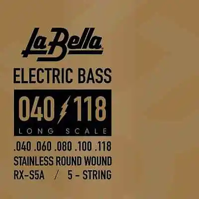 La Bella RX-S5A Stainless Steel Round Wound 5 String Bass Set • $25.95