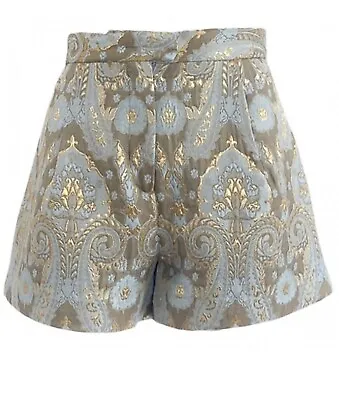 Sandro Mini Shorts Metallic Blue Ori Model Size 36 S • $179