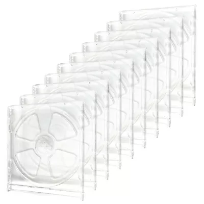 10 Clear Plastic With Clear Tray Single DVD Or CD Jewel Case Cases 10.4mm Spine • £7.99