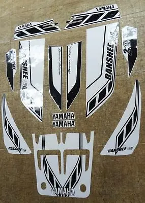 Yamaha Banshee Quad Stickers Graphics Decals 13pc Special Edition White/Black  • $56.99