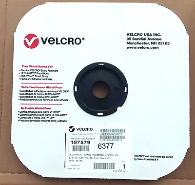 VELCRO® Brand 197579 WHITE 3/8  Diameter Dot Disc HOOK Fastener 1800/roll VEL168 • $25.99