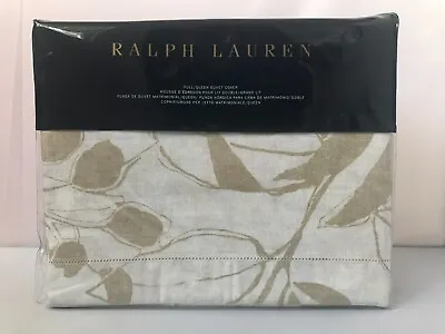 Ralph Lauren Cecily Palmetto Tan Beige Full/Queen Luxury Duvet Cover MSRP 400 • £142.64