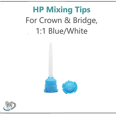 Dental Blue HP Mixing Tips For C&B Temporary Material Ratio 1:1 Up To 100/Pk • $25.20