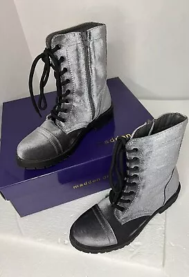 Madden Girl RREX01J1 RREX Grey Velvet Women’s 7R Side Zip Boots • $40