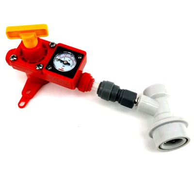 £24 • Buy Kegland Spunding Valve Inline Adjustable Pressure Gauge 5/16 Pushfit Ball Lock