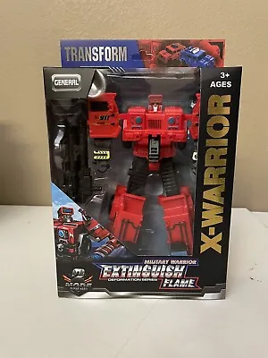 Transformers Autobot RED INFERNO Firetruck Power Core X-warrior KO Rare • $15