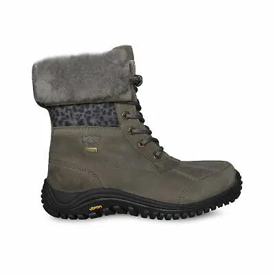 Ugg Adirondack Ii Exotic Charcoal Leather Sheepskin Womens Boots Size Us 7 New • $136.99