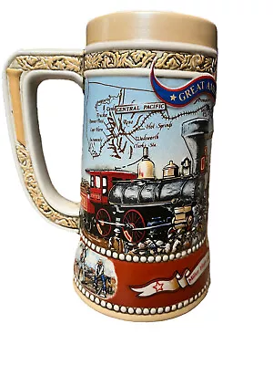 Vintage Miller High Life Beer Stein Cup Great American Achievements Railroad 3rd • $14.99