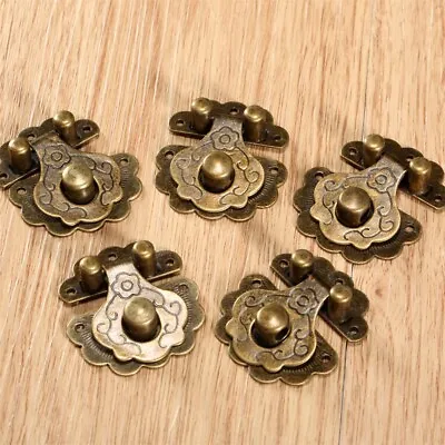 $2.92 • Buy Antique Bronze Decorative Gift Jewelry Box Latch Hasp Case Cabinet Lock Clasp