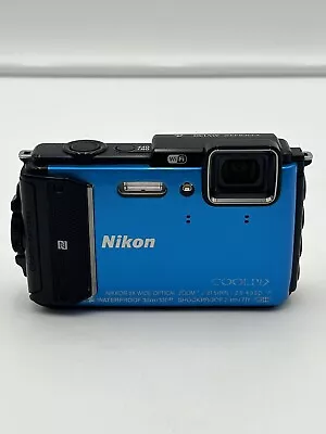 Nikon COOLPIX AW130 Blue 5x Zoom ‎WATERPROOF Digital Camera-  Tested & Works • $139.99