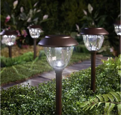 Energizer 8 Pack Solar Pathway LED Lights Outdoor-Stainless Steel 15 Lumen • $99.95