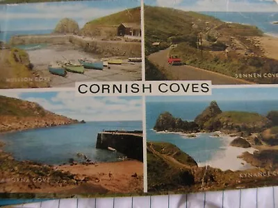 Postcard Cornish Coves Multi Views  Posted 1981 Salmon • £2.25