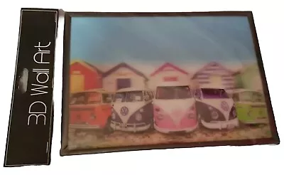 VW Camper Van/bus 3D Wall Art Camper Van Picture 18cms X 24cms New And Sealed  • £9.95