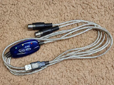 Z-Tek USB To MIDI Cable Converter Keyboard Music Recording Interface - 6 Ft • $6.99