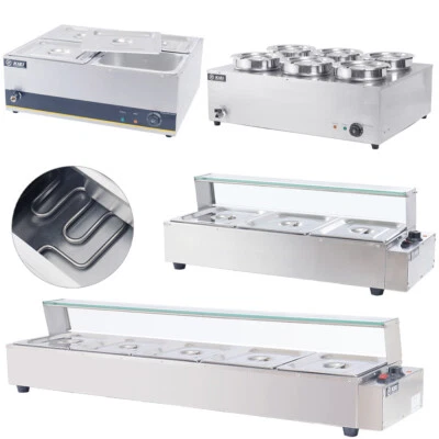 Bain Marie 3/5GN Pan Container Food Warmer Commercial Wet Soup Sauce Heat Barrel • £169.95