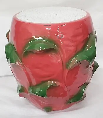 🎵 TikTok🎵 Viral Dragon Fruit 🍑 Food Decor Ceramic Stool Side Table Ships Fast • $149.95