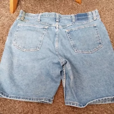 $17.90 • Buy Wrangler 606W1DH Relaxed Fit SIze 34 Waist Denim Blue Jean Shorts 