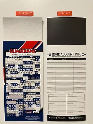 Mlb Cleveland Guardians 2024 Magnet Schedule (9  X 3 1/2 ) Teams Dates & Times • $4.50