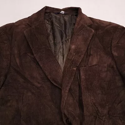 Dockers Casual Long Sleeve Two Button Suit Jacket Mens Size 48R Brown Corduroy • $24.99