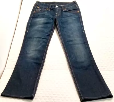 True Religion Brand Jeans Men's Size 29x32 Bootcut Stretch Dark Wash Blue • $32.97