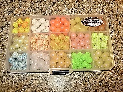 Mad River 15 Compartment Bead Box Salmon River Bead Colors 8mm & 10mm Available • $15.99