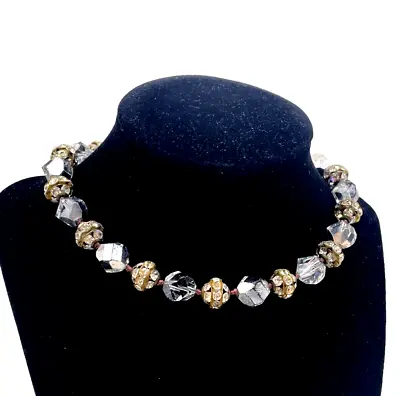 Vintage Vendome Rhinestone Roundel Crystal Necklace Choker Gatsby Style Art Deco • $150