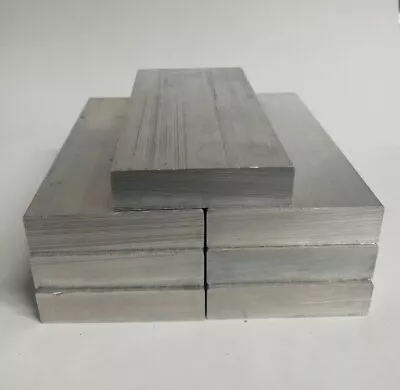 7 Pc 1/2  X 2  X 4  Long New 6061 Solid Aluminum Plate Flat Stock Bar Cnc Block • $32.99