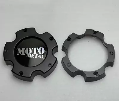 *USED Moto Metal Satin Black Wheel Center Cap W/Riser NO SCREWS MO909B5139S3 • $19.99