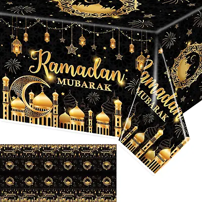 3 Pieces Ramadan Table Cloth Ramadan Decorations Tablecovers Ramadan Mubarak D • $20.99