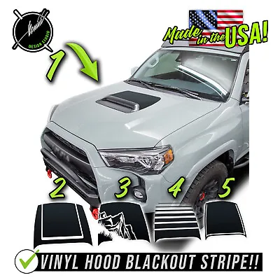 Hood Scoop Cowl Blackout Decal Racing Stripes FITS 2009-2023 Toyota 4Runner TRD • $54.99