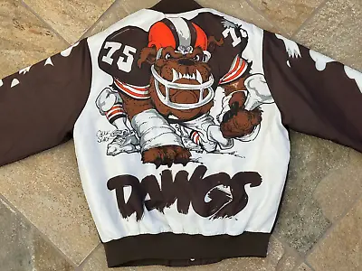 Vintage Cleveland Browns Chalkline Fanimation Football Jacket Size Medium • $184.37