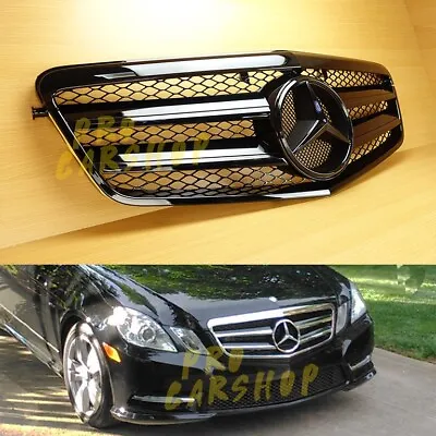 ABS Gloss Black A Type Front Grille 2010-2013 M-Benz W212 E-Class 4D Sedan Wagon • $215.28