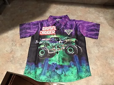 Gravedigger Camp Hawaiian Shirt 3T New 100% Polyester Youth Child “New Shirt” • $20