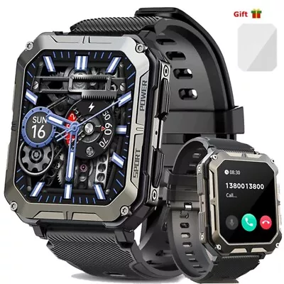 2024 New Blood Pressure Smart Watch Men Military Fitness Tracker Wristwatch • $29.69