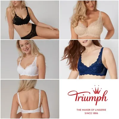 £31.95 • Buy Triumph Amourette 300 WHP Wired Half Cup Lightly Padded Lace Bra 10166798 RP £42