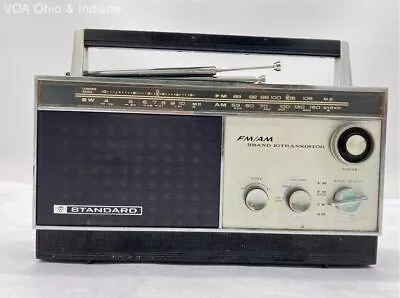 Standard Radio Corp. Model SR-J808FA 10 Transistor Radio FM AM SW Japan WORKS • $14.99