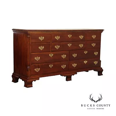 Statton Solid Cherry Chippendale Style 10 Drawer Dresser • $1995