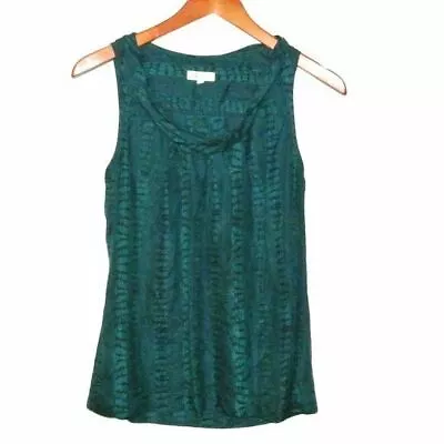 Martin +Osa 100% Silk Tank Top Printed Green 6 • $24.42