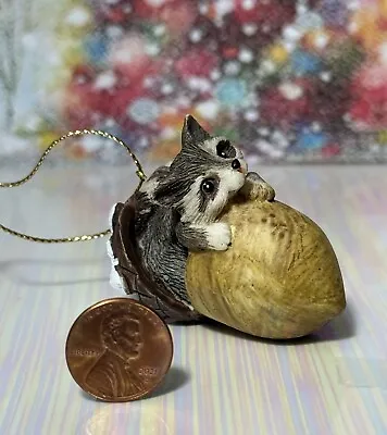 Charming Tales “Racoon On Acorn” Christmas Ornament  • $12