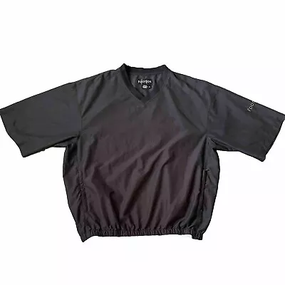 Footjoy Short Sleeve Wind Shirt Mens L Black Golf Athletic Pullover Windbreaker • $22