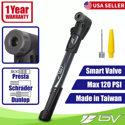 BV Mini Bike Pump Portable Bicycle Tire Ball Air Inflator Presta Schrader 120PSI • $16.49