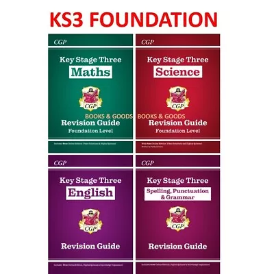 New KS3 Years 7-9 Maths Science English Study Guide Foundation 2023 Key Stage 3 • £28.99