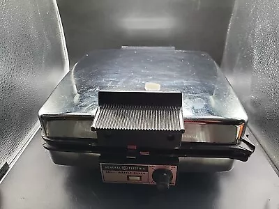 Vintage GE General Electric Griddle Iron Waffle Maker Baker Model A2G48T Tested • $44