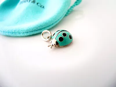 Tiffany & Co Ladybug Charm Beetle Pendant Silver Blue Enamel 4 Necklace Bracelet • $598