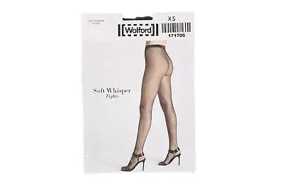 $53 • Buy Wolford 171706 Womens Soft Whisper Fishnet Tights Black Size X-Small