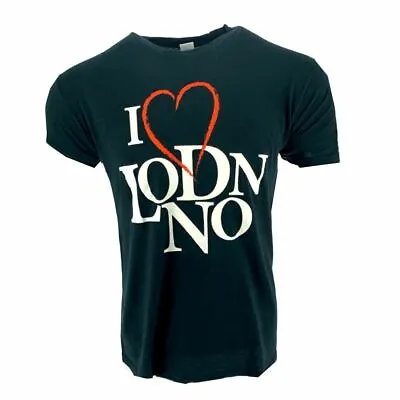 I Love London Mens Heart Tourist Graphic T Shirt Size XL Black New Loud Clothing • $12.38